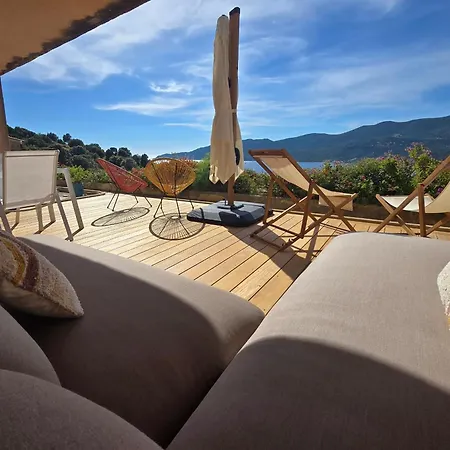 Lägenhet Bel Climatise Vue Imprenable Sur La Terrasse Wifi Serra-di-Ferro (Corsica)